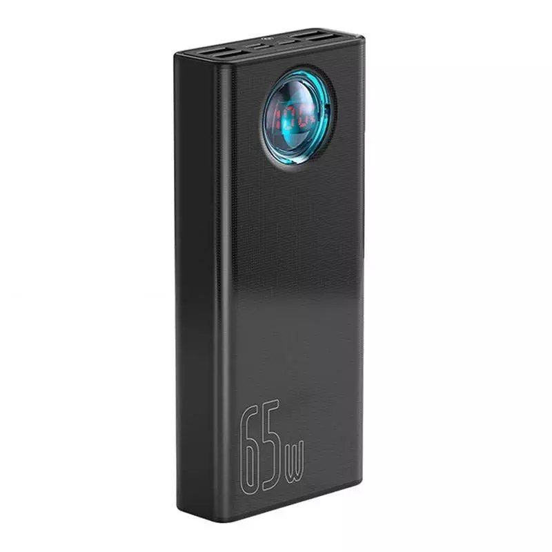 powerbanka baseus amblight 30000mah, 4xusb, usb-c, 65w (černá)