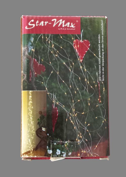 Lampki choinkowe świetlne LED cienki drucik z 125 diodami