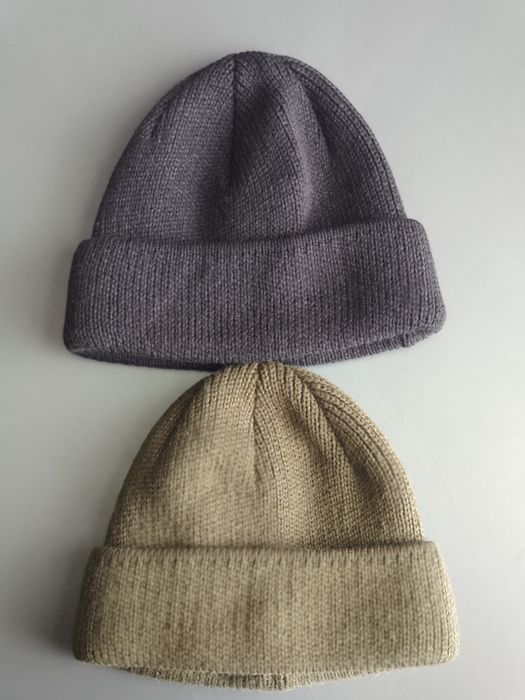 В'язана шапка з відворотом Олива