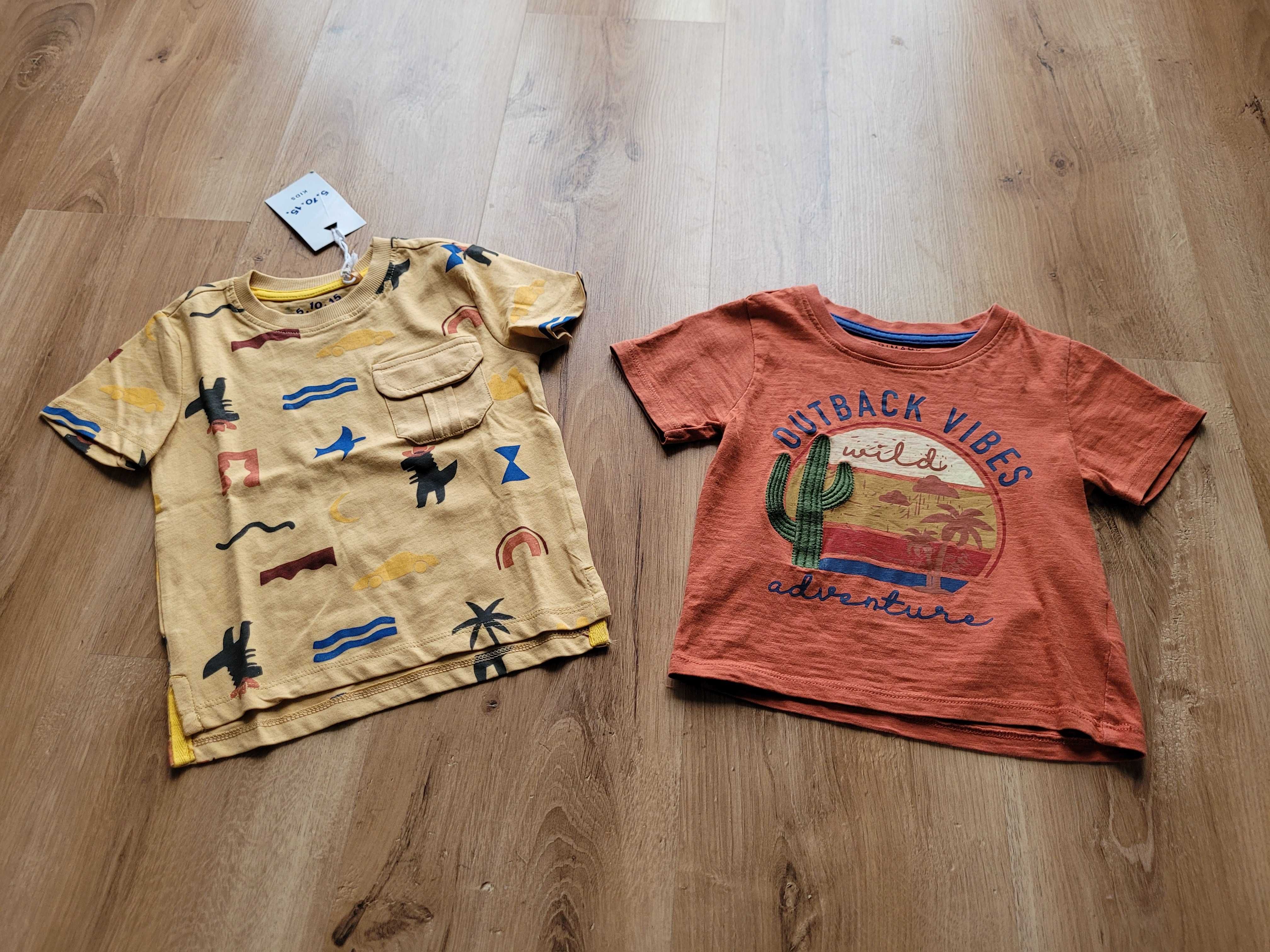 T-shirty (nowe) chłopięce 2szt 92 18-24 lato wakacje bawełna 51015