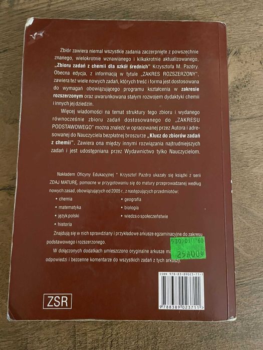 Chemia LO zb.zadań zak.rozszerzony Pazdro OE