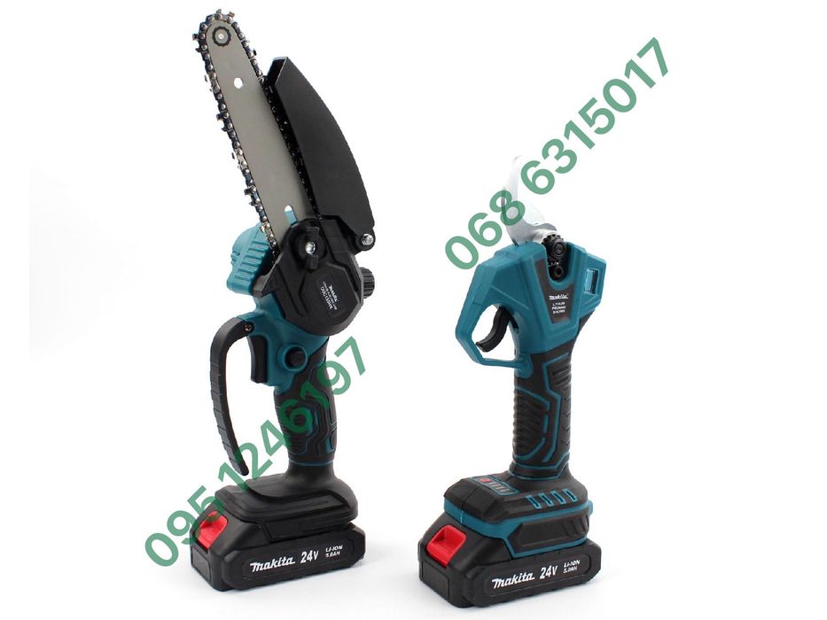 Набор 3в1 Makita Пила DUC155HN Секатор DUP270 штанга 2.6м АКБ 24V 5Ah