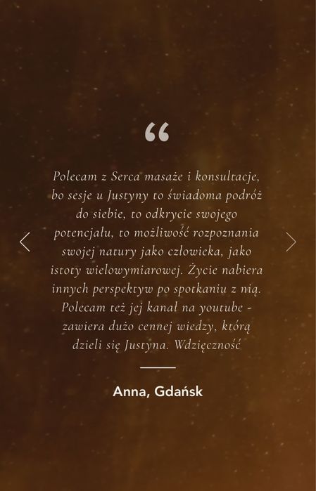Masaż relaksacyjny - Odczyt energetyczny - Praca z ciałem i energią