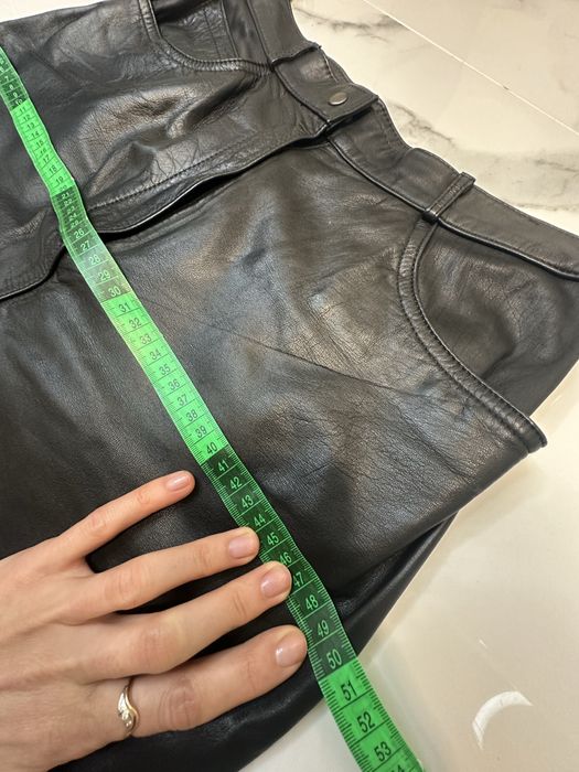 Шкіряна спідниця міді М-л натуральна шкіра