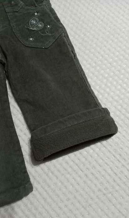 Ogrodniczki sztruksowe dziewczęce 74