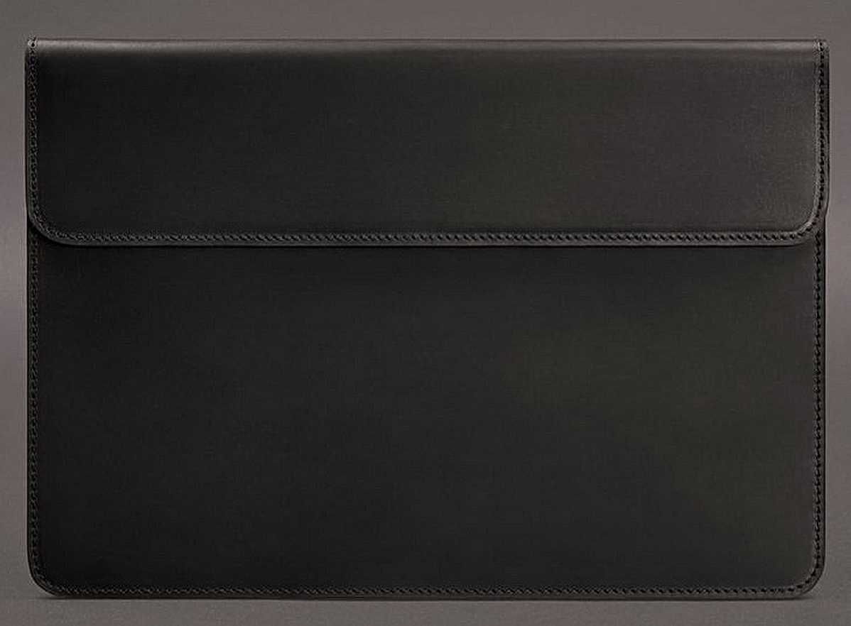 Чехол конверт кожаный, для MACBOOK 15 дюйм, черный цвет