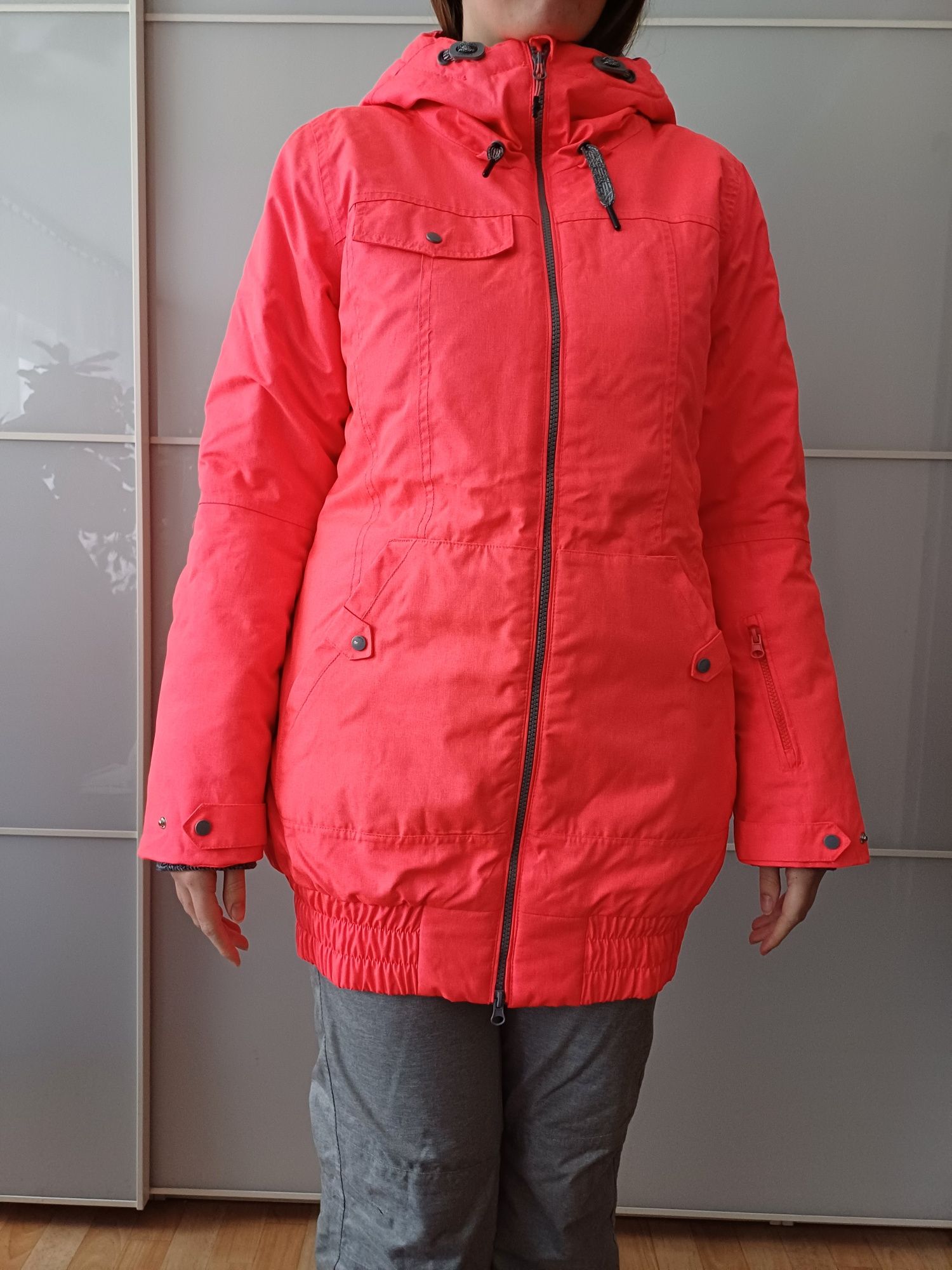 Kurtka na snowboard Cropp, roz. M/L fluo, jak nowa