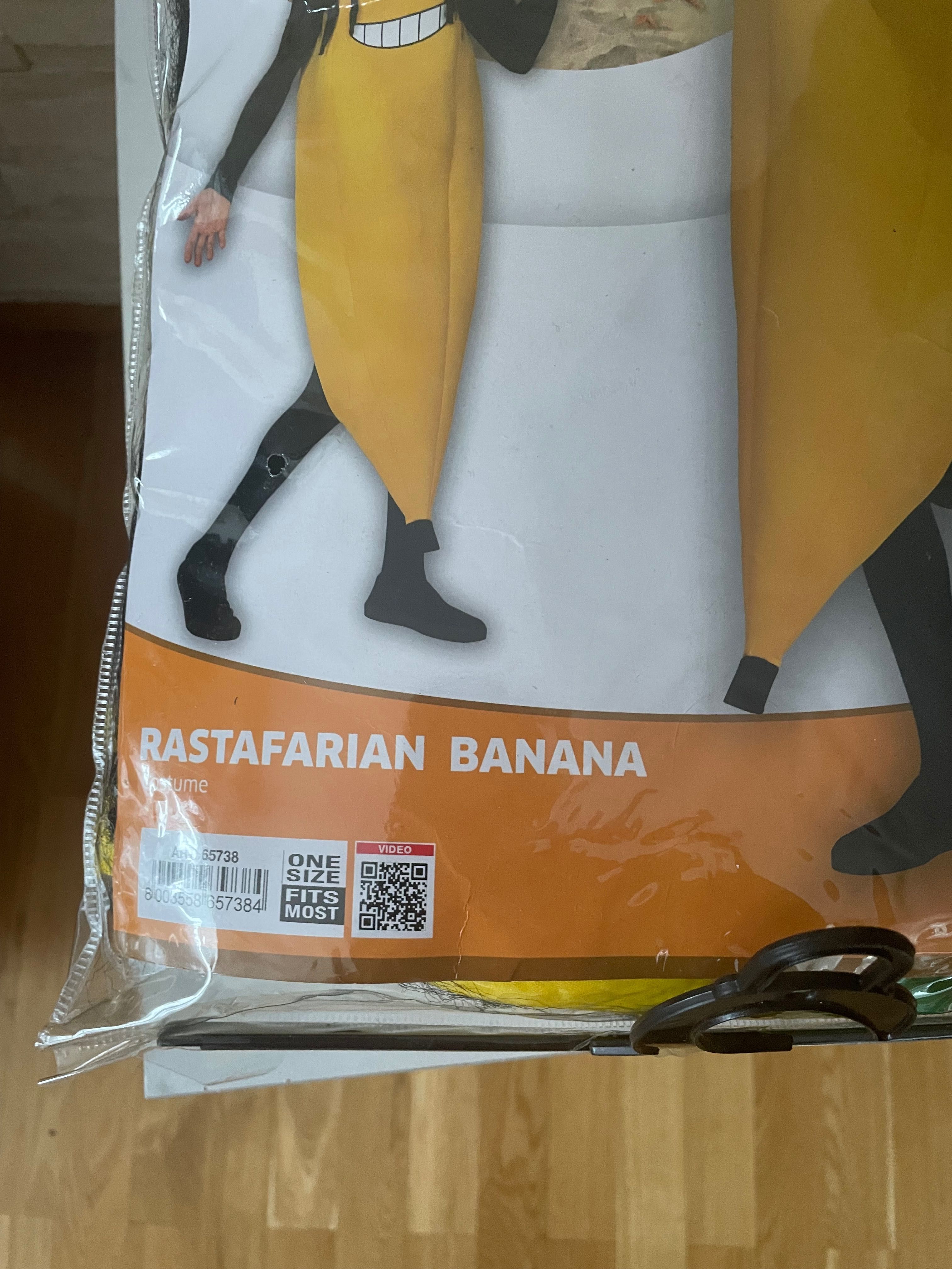 Strój Banana Przebranie Banan Kostium, Banan Rastafarianin