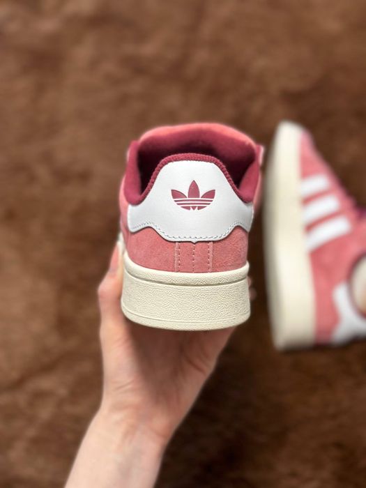 Жіночі замшеві нові кросівки Adidas Campus Pink зручні рожеві стильні
