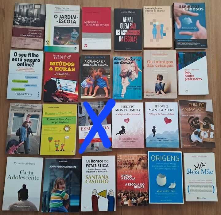 Livros sobre a parentalidade e educação,