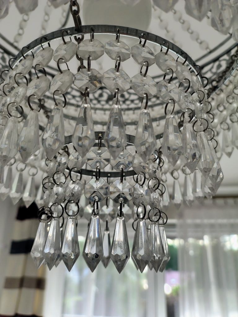 Lampa wisząca, kryształy