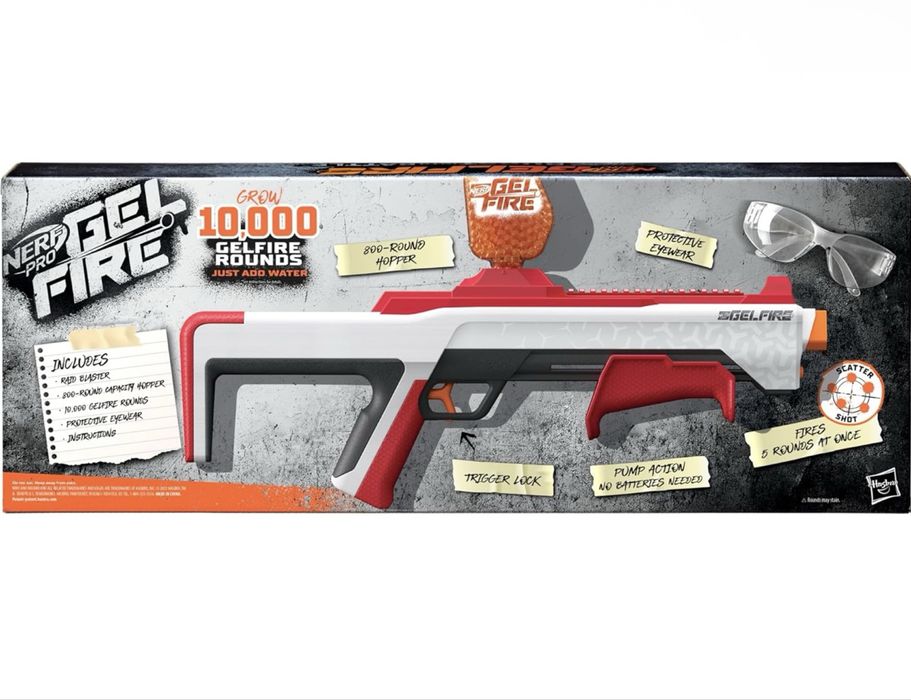 Nerf gel power большой детский пистолет бластер