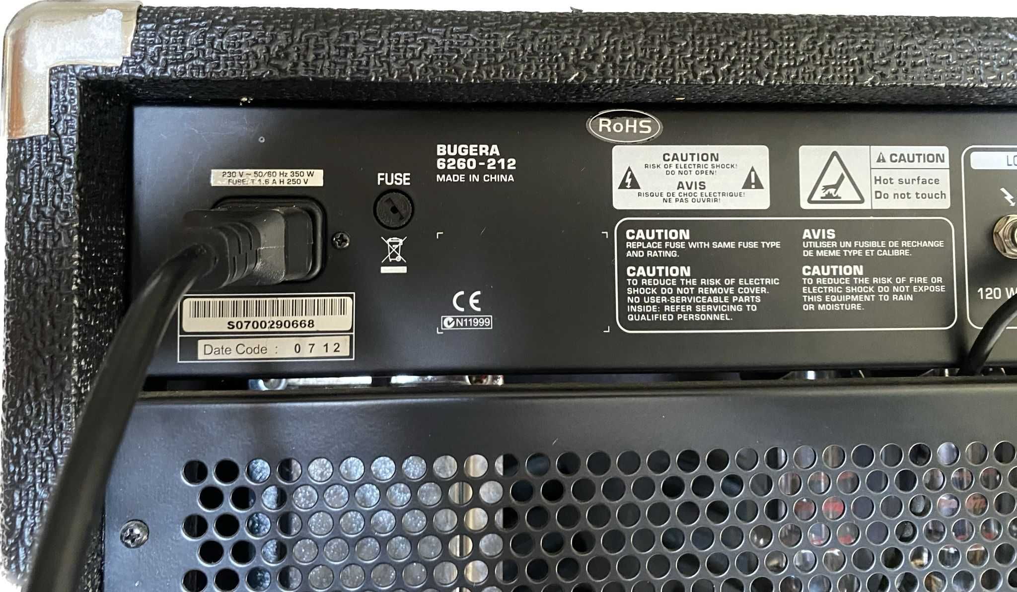 NOVO - Bugera - 6260-2x12 - 120W Guitar combo amplificador a valvulas