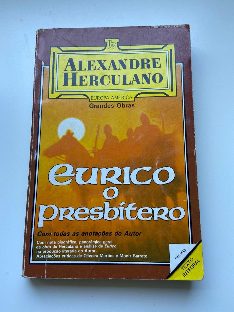 Livro "Eurico e o presbítero" de Alexandre Herculano