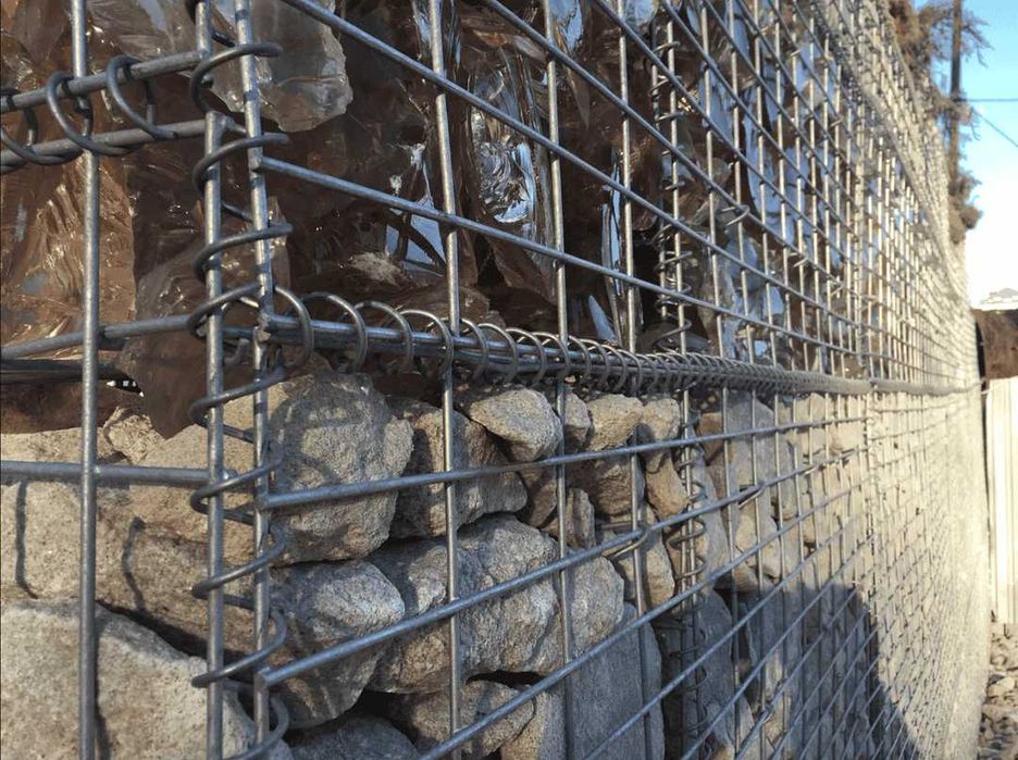 Секційний металевий паркан, секційна огорожа, листи габіони, стовпи