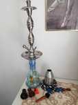 Fajka wodna z Egiptu, shisha 90 cm niebieska