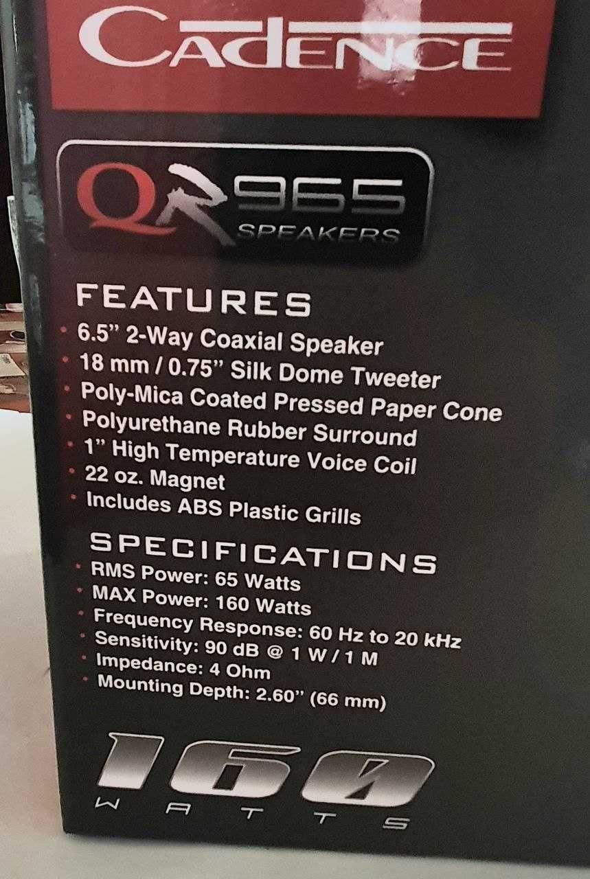 Коаксиальная акустика Cadence QR 965