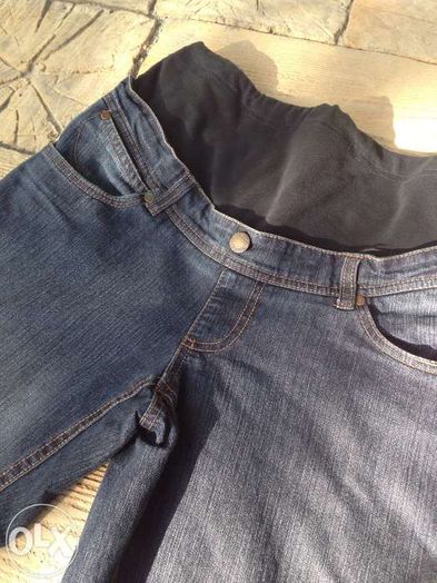 Ciążowe spodnie dżinsowe Prosta nogawka, stan idealny, rozmiar 38