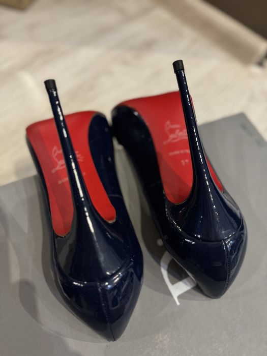 Лодочки в стилі Christian Louboutin  шкіра/натуральний лак
