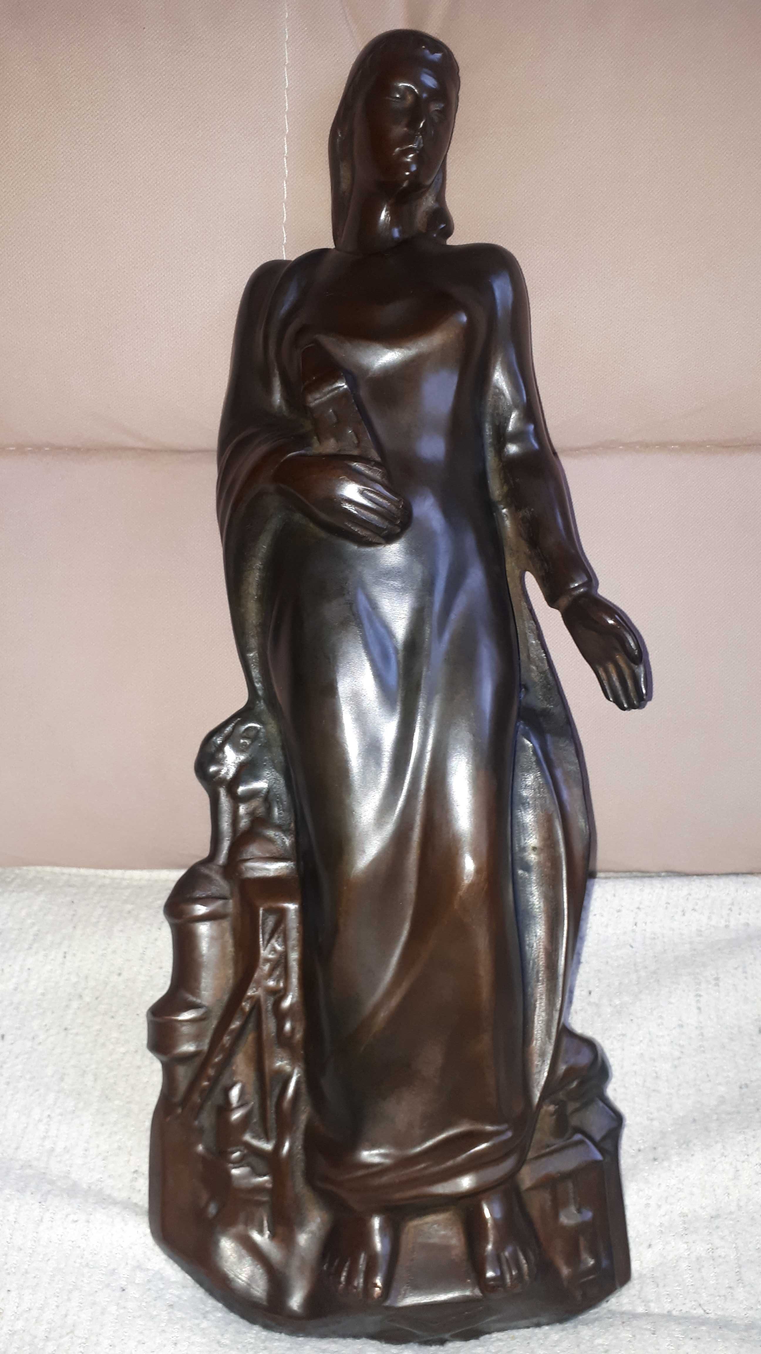 Św. Barbara z brązu, mosiądzu - wojska rakietowe i artyleria 6.90 kg