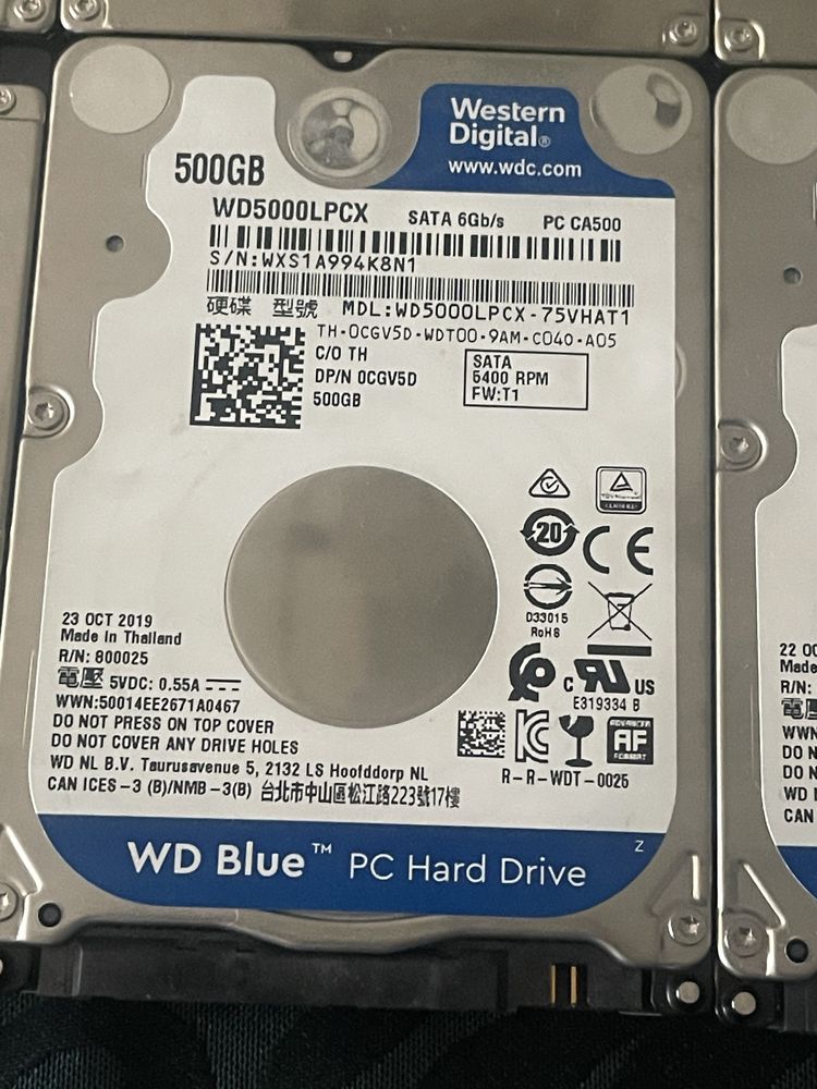 Discos rígidos Sata HDD 500Gb 2,5"