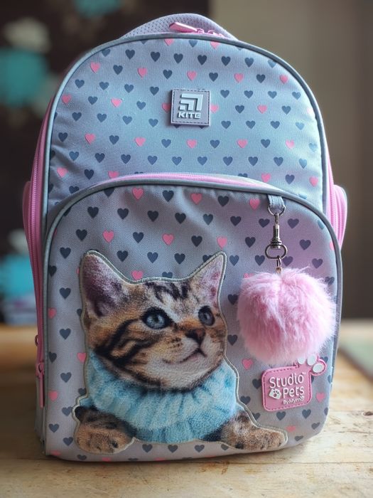 Рюкзак Kite Education шкільний від першого класу з котом Studio Pets