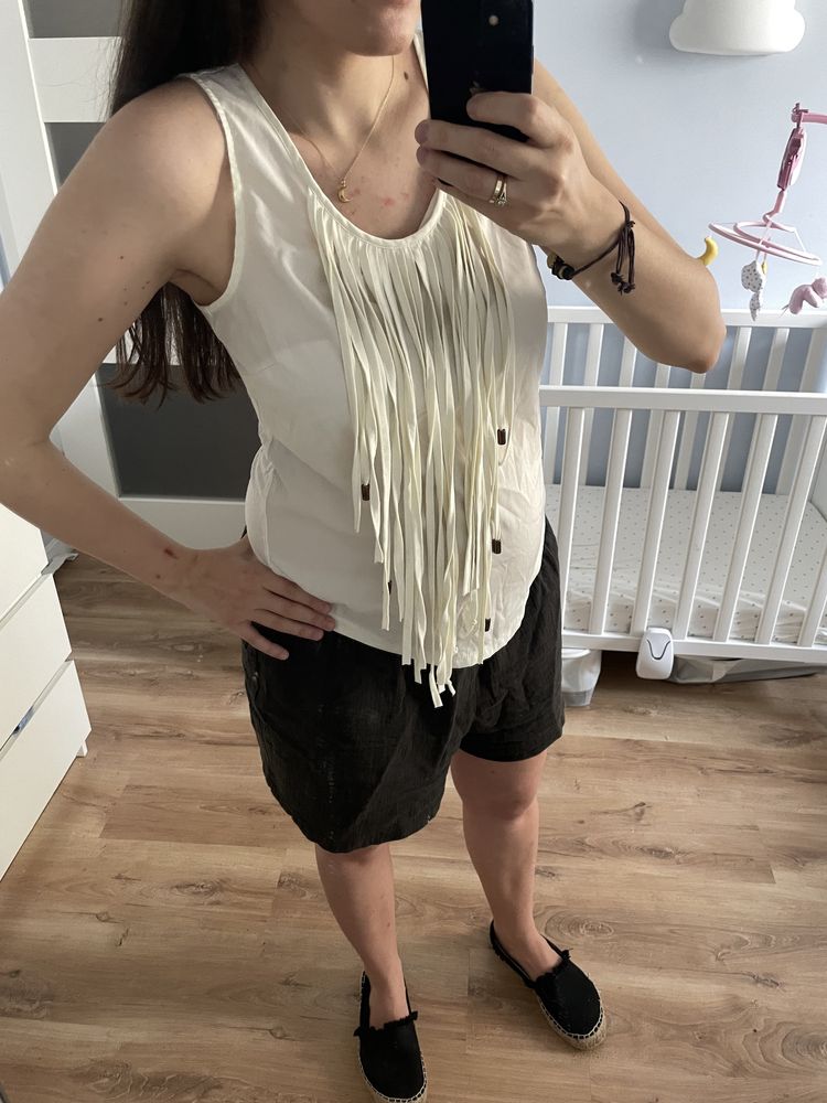 Vero Moda only rozm. 38 - M Top boho z frędzlami