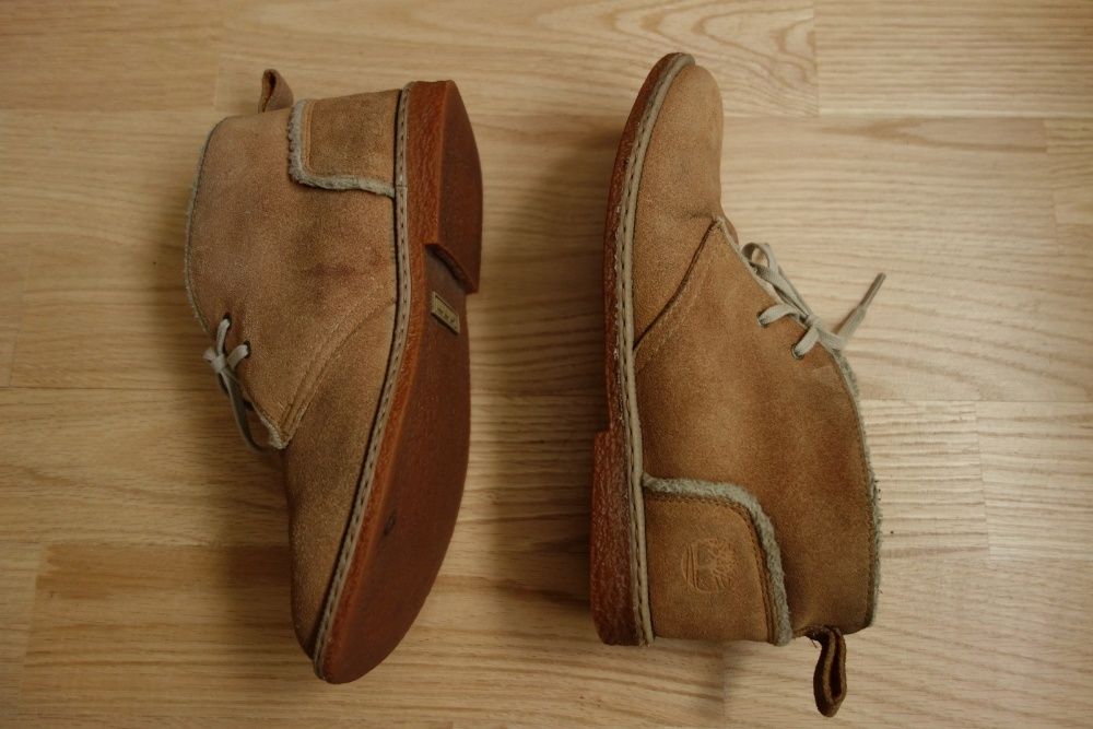 Туфли ботинки Timberland замшевые бежевые 24 см стелька