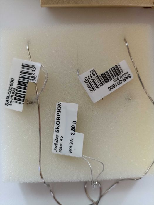 Komplet biżuterii na PREZENT Jubiler SKORPION NOWE!