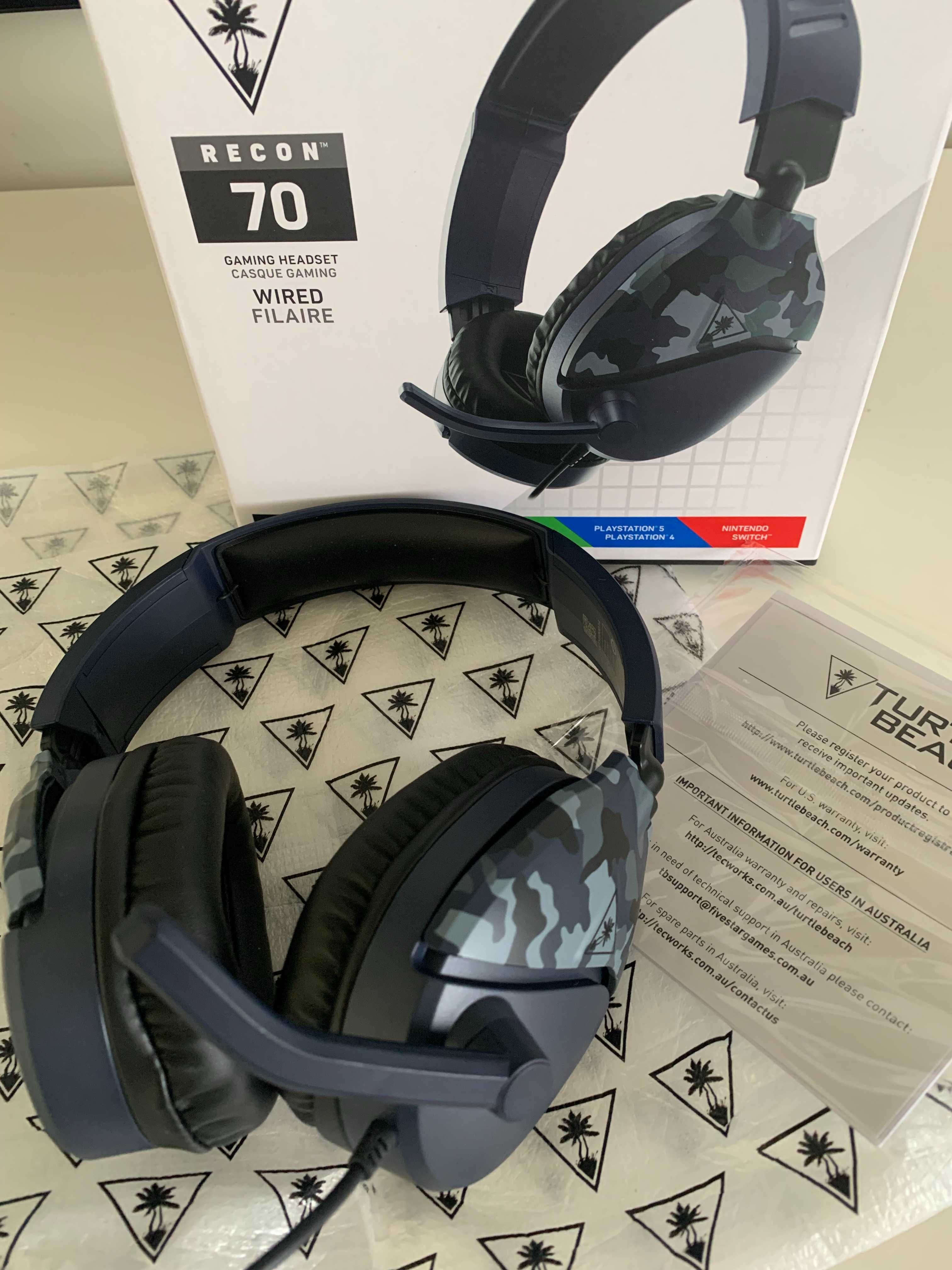 Turtle Beach Recon 70 Blue Camo Słuchawki Headset PS4 PS5 Switch Xbox