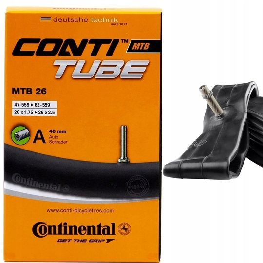 Continental dętka 26 1,75 1,95 2,0 2,1 2,15 2,25 2,3 2,4 2,5 AV-40mm