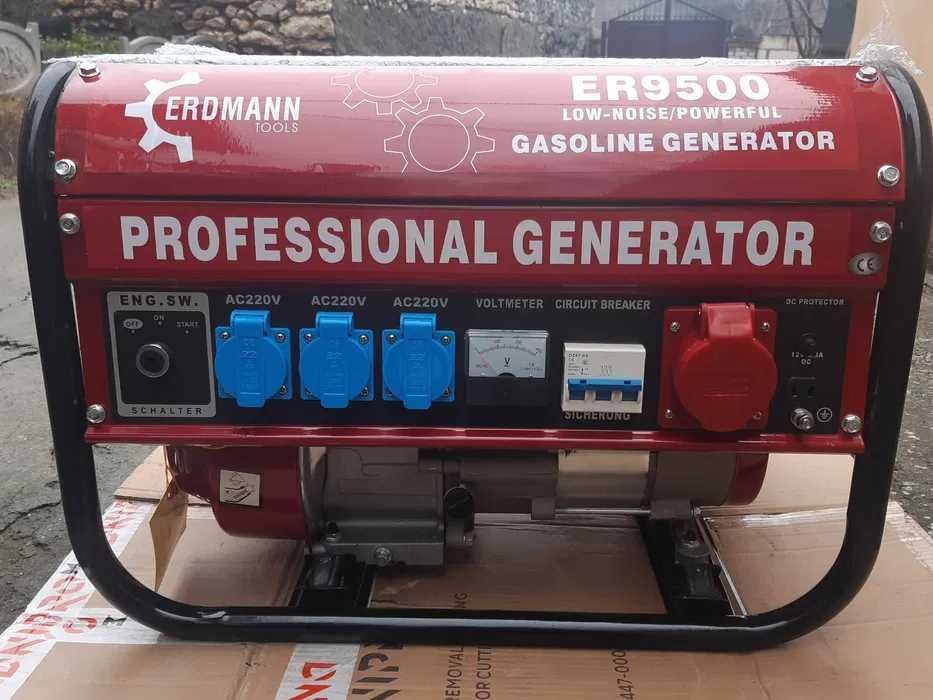 Бензиновий генератор ERDMANN ER9500 3-фазний, 2500 кВт