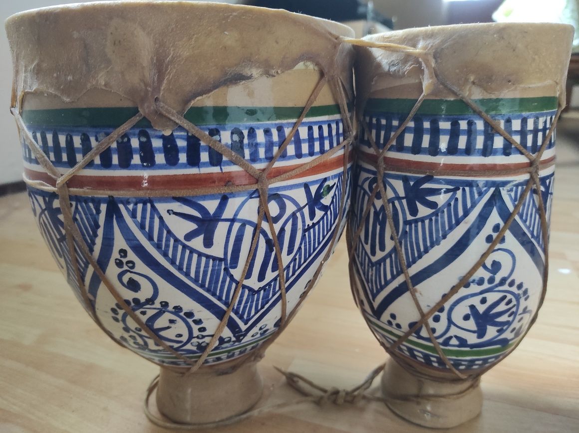 Djambé artesanal em cerâmica