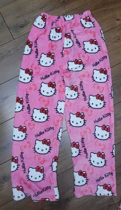 Hello Kitty spodnie piżamowe dresowe różowe S nowe wysyłka natychmiast
