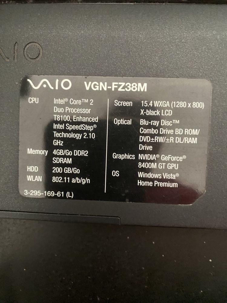Vendo pc sony VAIO