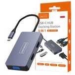 Adapter HUB 5W1 USB-C 2x HDMI 4K VGA USB 3.0  macbook Pro M1 Zenwire