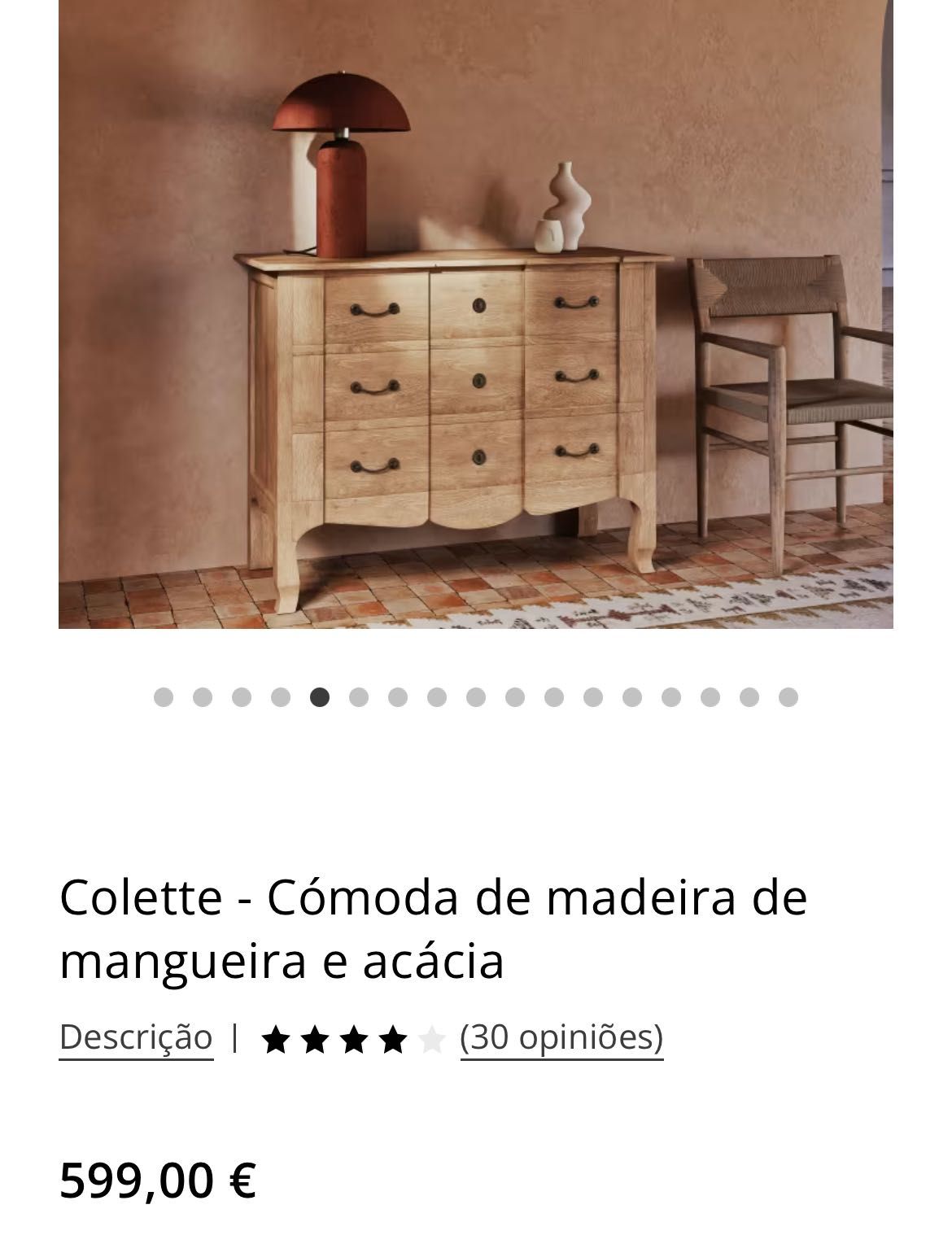 Cómoda de madeira de mangueira e acácia - Maisons du Monde (Colette)