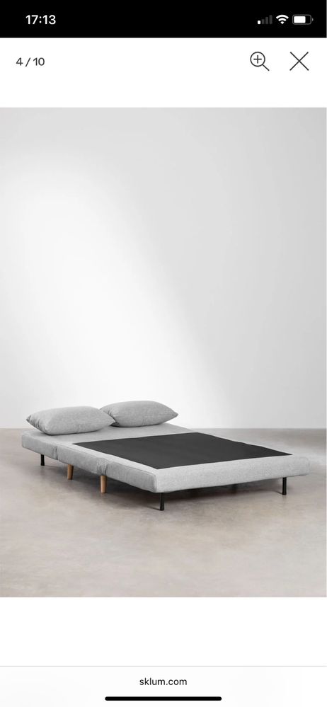 Sofá Cama Sklum cinzento