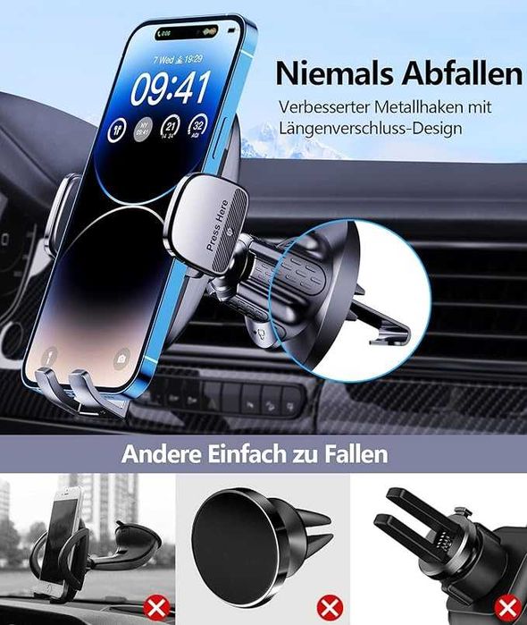 Glangeh Uchwyt samochodowy na telefon komórkowy z wentylacją