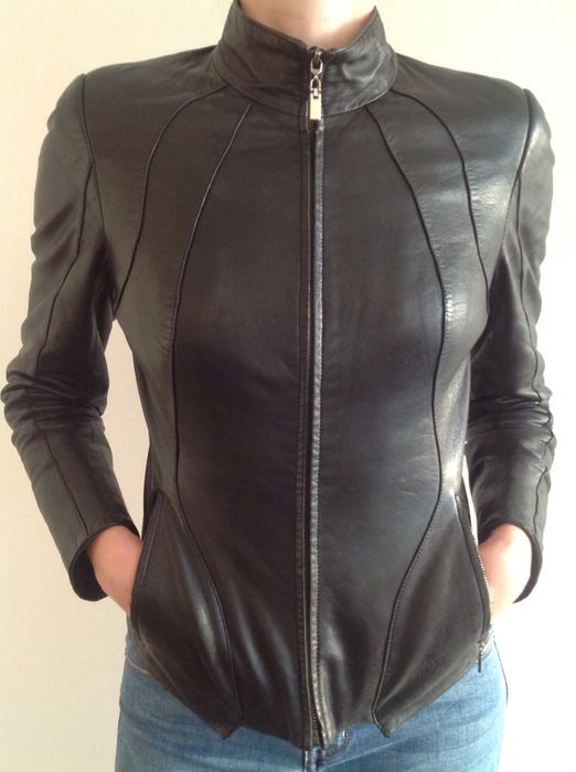 Пиджак кожаный, куртка. Размер S