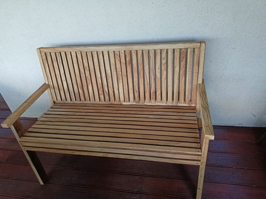 Ławka ogrodowa dębowa