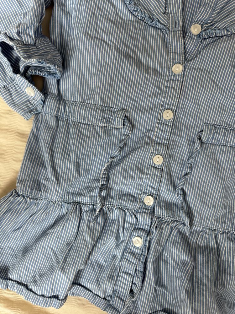 Sukienka z lekkiego jeansy h&m 98