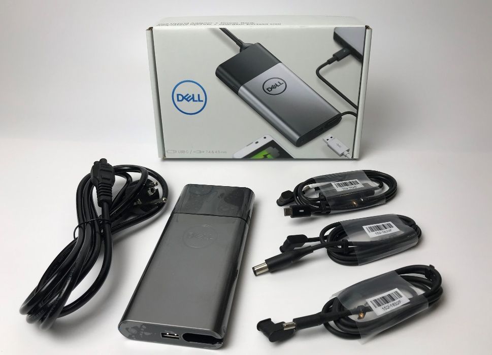 Dell Hybrid Adapter + PowerBank PH45W17, отдельно кабели USB-C/7.4/4.5