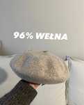 bezowy beret welniany welna reserved zimowy cieply
