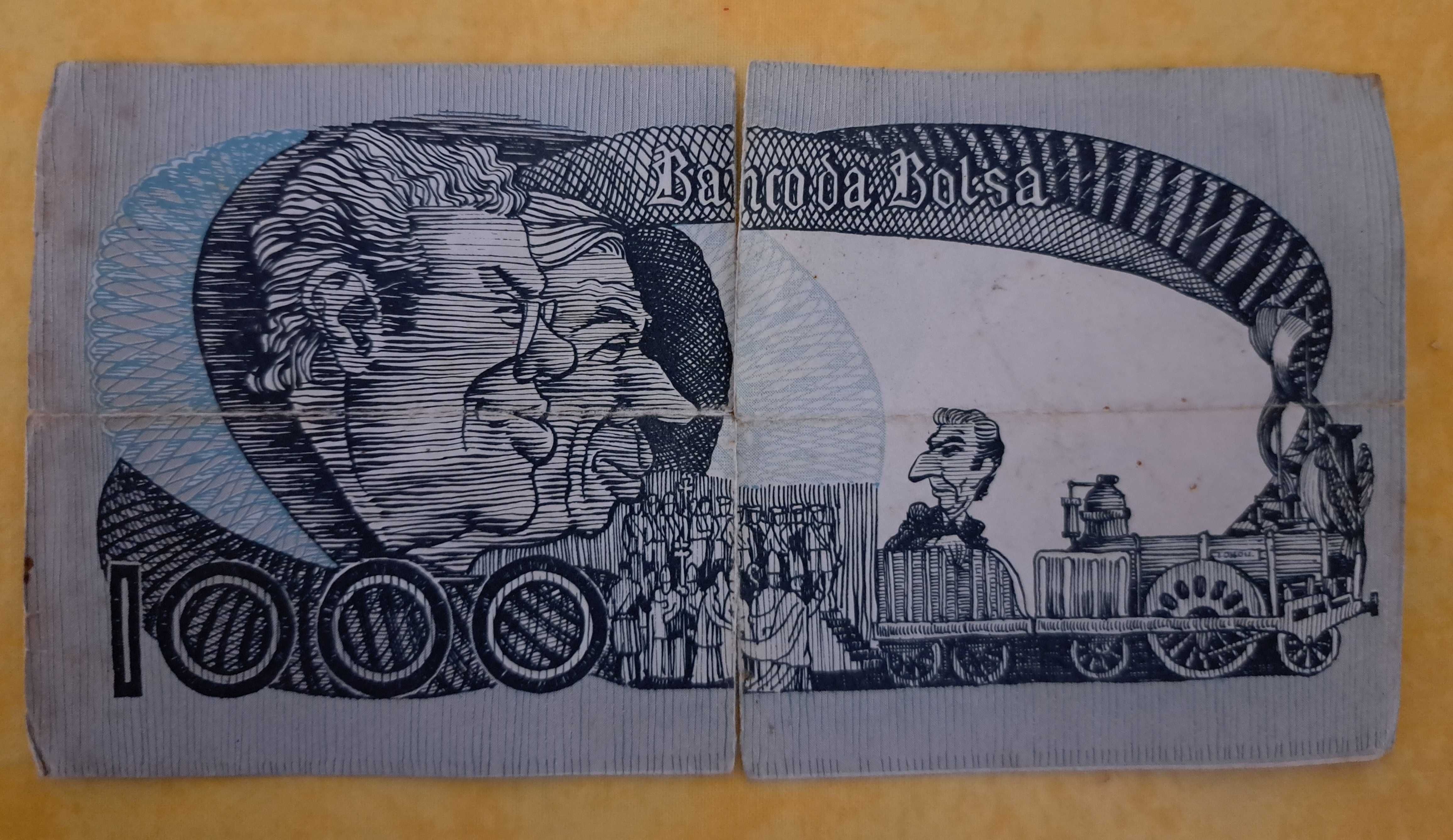 Nota “Banco da Bolsa, mil escudos” com imagem de Sá Carneiro (1980)