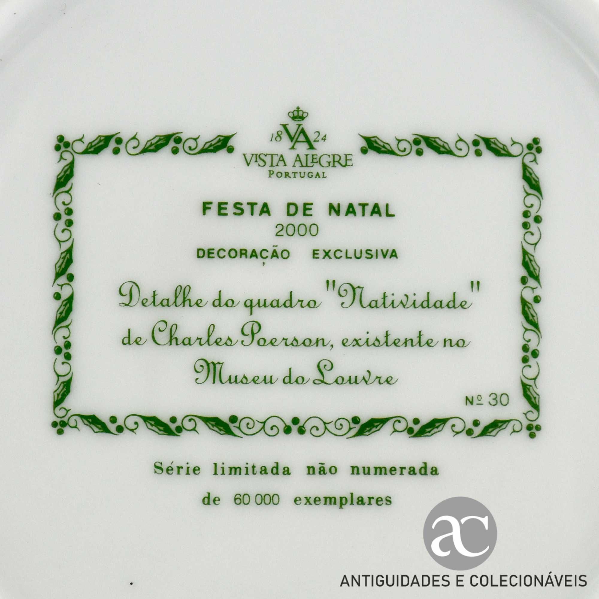 Prato de Natal, porcelana Vista Alegre, ano 2000