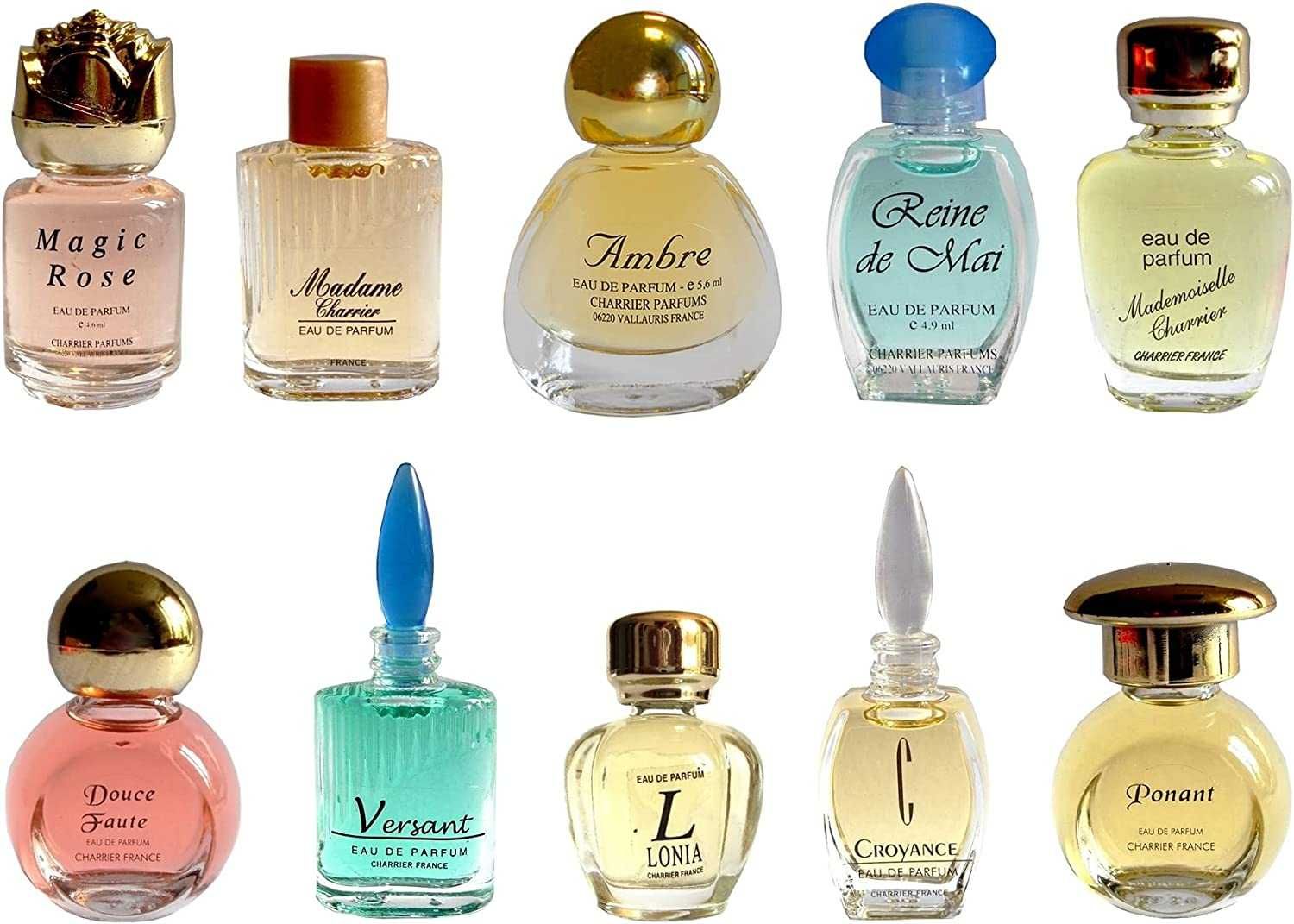 Parfums Lote de 10 miniaturas de perfumes, 57 ml no total﻿﻿