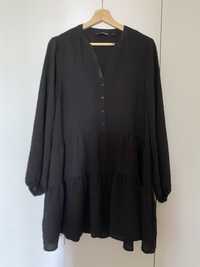 Платье черное муслин для беременных или оверсайз