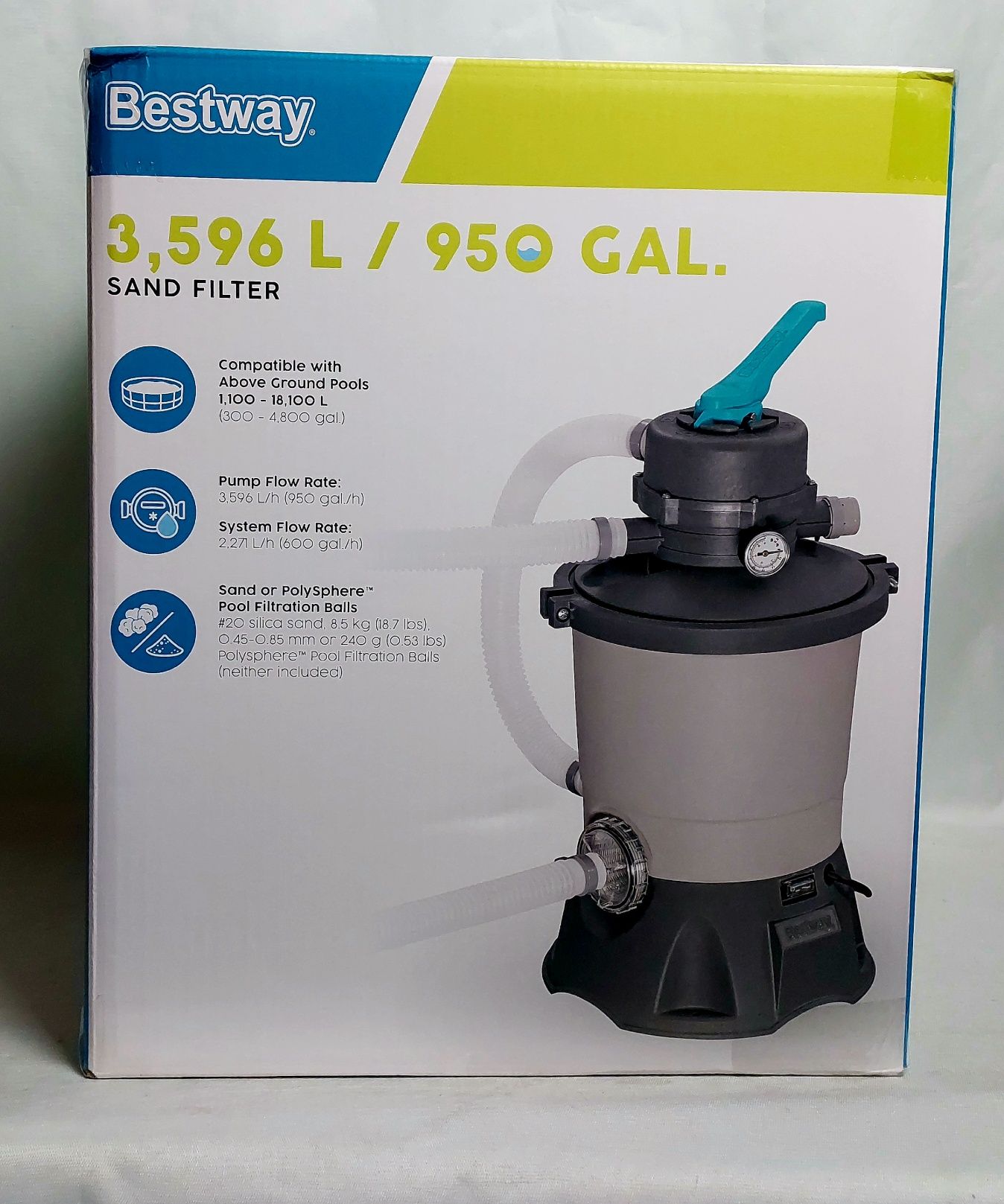 Filtr piaskowy Nowy Pompa piaskowa basenowa Bestway 3596 L/h 58515