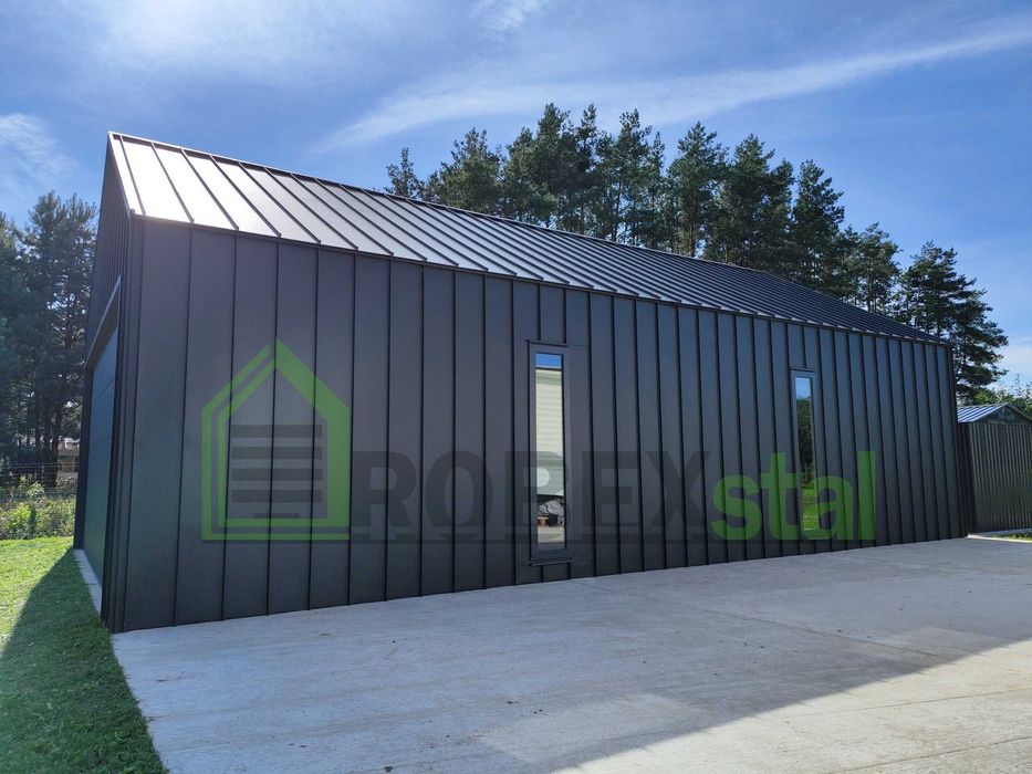 garaż z blachy na rąbek 6x10 PRODUCENT każdy wymiar montaż cały kraj